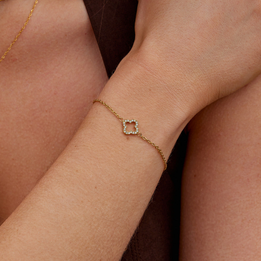 Luxe Crystal Clover Bracelet
