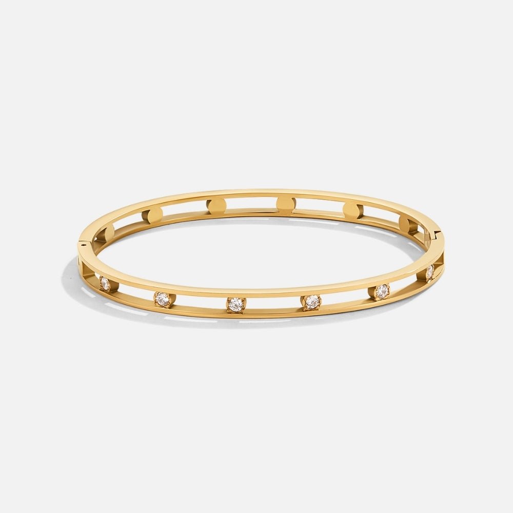 Sofia Crystal & Gold Bangle